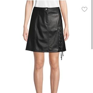 Karl Lagerfeld Paris Lace-Up Mini Skirt